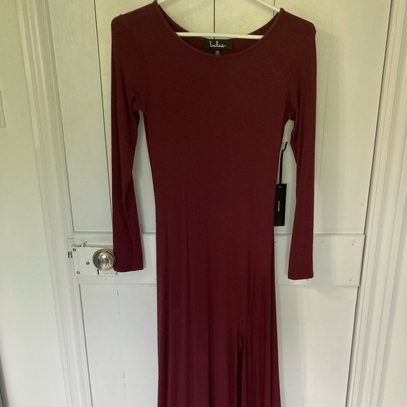 Lulu’s Burgundy Maxi Dress - Picture 9 of 9